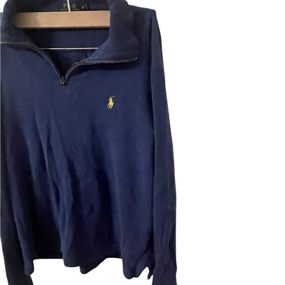 Polo Ralph Lauren Collared 1/4 Zip Blue Pull Over Sweater men Size small - Picture 7 of 16
